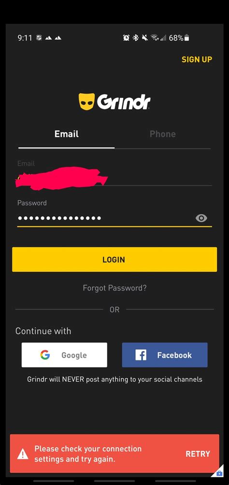 grindr app login|grindr registration error when logging in.